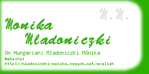 monika mladoniczki business card
