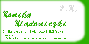 monika mladoniczki business card